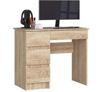Bureau d'ordinateur AKORD gauche A7 Chêne Sonoma 90 cm 4 tiroirs façade Chêne Sonoma 90x50x77 cm Chêne Sonoma G