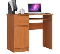 Bureau d'ordinateur AKORD gauche PIKSEL Aulne 90 cm 1 porte 1 tiroir façade Aulne 3 étagères 90x50x77 cm Aulne G