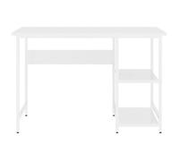 Bureau d'ordinateur - AKOZON - Blanc - MDF et métal - 105x55x72 cm - Style industriel