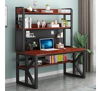 Bureau d'ordinateur avec étagères de rangement et panneau perforé - Bureau d'écriture moderne pour étudiant pour bureau à domicile - Grande table de poste de travail d'étude