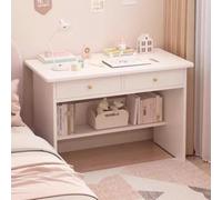 Bureau D'ordinateur avec Rangement,Petit Bureau Moderne avec 2 Tiroirs,Bureau Informatique Compact pour Chambre,Télétravail et Études,Table PC Simple pour Enfant Ado Adulte A,60cm