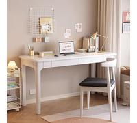 Bureau d'ordinateur compact moderne en bois avec tiroir - Table d'écriture et de jeu peu encombrante robuste 100 x 55 x 75 cm - Solution parfaite pour la maison et l'étude