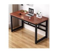 Bureau d'ordinateur compact - Table de travail au design industriel avec cadre en métal et barre transversale renforcée pour plus de stabilité, parfait pour le bureau à domicile et les études