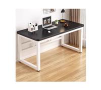 Bureau d'ordinateur compact - Table de travail au design industriel avec cadre en métal et barre transversale renforcée pour plus de stabilité, parfait pour le bureau à domicile et les études