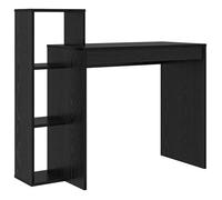 vidaXL - Bureau rectangulaire moderne Chêne noir - Bois d'ingénierie 100×40×90 cm - 3 étagères