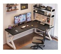 Bureau d'ordinateur d'angle avec Pegboard - Bureau à domicile en bois massif, station de travail de jeu avec librairie, table d'écriture d'étude ergonomique pour la chambre, bureau moderne en forme de