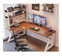 Bureau d'ordinateur d'angle avec Pegboard - Bureau à domicile en bois massif, station de travail de jeu avec librairie, table d'écriture d'étude ergonomique pour la chambre, bureau moderne en forme de