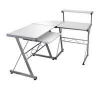 Bureau d'Ordinateur d'Angle Noir 132x112x99cm Bois d'Ingénierie Étude vidaXL