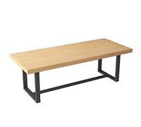 Bureau d'ordinateur de Bureau en Bois Massif de Couleur rondin, Table de conférence en Bois de pin de 5 cm d'épaisseur, Longueur 100-300 cm en Option (épaisseur 5 cm 300 x 100 x 75 cm)