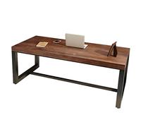 Bureau d'ordinateur de Bureau en Bois Massif, Pieds en métal Industriel établi Personnel en pin, Table de conférence/Table d'étude multifonctionnelle (8 cm 200 x 80 x 75 cm)