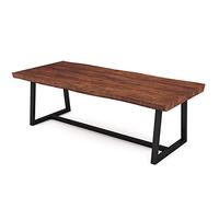 Bureau d'ordinateur de Bureau en Bois Massif, Plateau en pin irrégulier Pieds en métal, Table de conférence multifonctionnelle, Bureau, Facile à Installer (8 cm 160 x 70 x 75 cm)