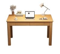 Bureau D'ordinateur en Bois Massif pour La Maison Bureau Moderne avec Tiroir Table D'étude pour Chambre Ou Petit Espace(Wood Color,60x40x75cm)