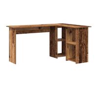 vidaXL - Bureau d'ordinateur en L Vieux bois 142x102x73 cm Bois composite 3 étagères intégrées
