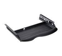 Bureau d'ordinateur en métal avec plateau coulissant pour clavier 532 x 350 mm, extension de bureau facile à installer pour la maison, le bureau et le garage, support de poignet confortable pour une