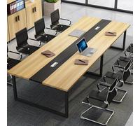 Bureau d'ordinateur et coiffeuse avec cadre en métal robuste, idéal pour bureau, salle de conférence, chambre à coucher, séminaire et salle de réunion, 240 x 80 x 74 cm.