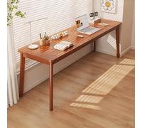 Bureau d'ordinateur, établi, bureau d'écriture et d'étude, bureau allongé for le télétravail, style minimaliste moderne, table à manger, adapté à un usage domestique et professionnel(Walnut,140*50cm)