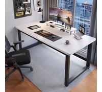 Bureau D'ordinateur for La Maison,Bureau De Gaming,Bureaus À Écriture for Poste De Travail,Postes De Travail Table D’étude/d'écriture/à Manger for Maison/Bureaus(White,140 * 50cm/55 * 20in)