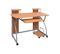 Vidaxl Bureau D'ordinateur Marron 110x52x88,5 Cm Bois D?Ingénierie Multicolore