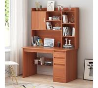 Bureau d'ordinateur Moderne avec Rangement, étagère et tiroir, pour écriture, Jeu, Travail, étude, Gain de Place, pour la Maison et Le Bureau, E, 120 x 40 x 142 cm (47 x 16 x 56 Pouces)