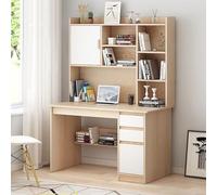 Bureau d'ordinateur Moderne avec Rangement, étagère et tiroir, pour écriture, Jeux, Travail, étude, Gain de Place, pour la Maison et Le Bureau, C, 100 x 40 x 142 cm (39 x 16 x 56 Pouces)