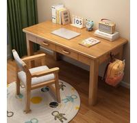 Bureau d'ordinateur moderne du milieu du siècle en bois de chêne avec tiroir de rangement - Bureau d'étude de 99 cm pour petits espaces Mobilier élégant de bureau à domicile