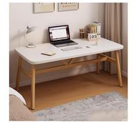 Bureau d'ordinateur moderne et simple - Bureau d'écriture industriel élégant pour bureau à domicile et étude, 140 x 79,8 cm, finition blanche, idéal pour les petits espaces, parfait pour les étudiants