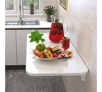 Bureau d'ordinateur mural pliable et élégant avec tréteau pour cuisine et salle à manger, idéal pour les petits espaces (70 x 40 cm) Jaune