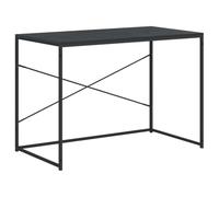 Bureau d'Ordinateur Noir 110 x 60 x 70 cm en Bois Composite et Métal | Design industriel, cadre métallique stable, plateau en bois d'ingénierie, usage domestique ou professionnel, finition noire