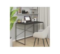 vidaXL – Bureau d'ordinateur – Bois d'ingénierie Noir 110x60x70 cm