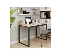 Bureau d'Ordinateur Noir et chêne 110x60x73 cm Aggloméré Informatique vidaXL