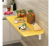 Bureau d'ordinateur pliable à fixation murale pour ordinateur - Table de cuisine et de salle à manger design tréteau compact 60 x 50 cm pour petits espaces Rose