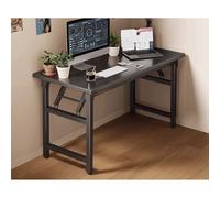 Bureau d'ordinateur pliable avec structure métallique - Table moderne pour écrire et jouer au bureau à domicile, design simple pour le salon, compact et élégant, noir 120 x 50 cm / 47 x 20 p