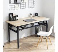 Bureau d'ordinateur pliable moderne - Table d'écriture et de jeu multifonction avec cadre en métal pour bureau à domicile et ordinateur portable 119,4 x 40,6 x 76,2 cm - Assemblage facile et élégant