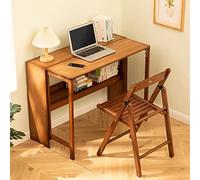 Bureau d'ordinateur pliable, portable en bambou naturel pour petit bureau à domicile - Bureau idéal pour étudiant (78,7 cm)