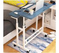 Bureau d'ordinateur portable en forme de C avec roulettes, table d'appoint mobile réglable pour la maison et le bureau, table de lit roulante, table de chevet polyvalente pour une utilisation facile