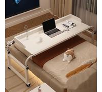 Bureau D'ordinateur Portable Roulant Moderne,Table De Chevet Réglable Pour Bureau, Lit, Canapé, Hôpital, Lecture(Color:Blanc)