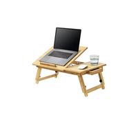 Bureau d'ordinateur portable Trysil Réglable Pliable Naturel [en.casa] Naturel