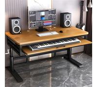 Bureau d'ordinateur réglable avec gestion des câbles et plateau pour clavier, idéal pour établi, piano électronique et studio de production musicale