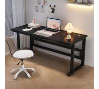 Bureau d'ordinateur robuste avec cadre en métal, station d'écriture compacte pour les petits espaces, idéal pour les jeux, les études et le bureau à domicile, 90 x 40 cm