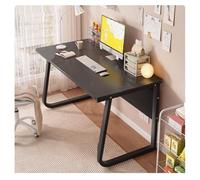 Bureau d'ordinateur, support en métal en forme de U, table d'écriture pour bureau à domicile, étude, jeux - Finition noyer