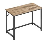 Bureau d'Ordinateur, Table, 100 x 50 x 76 cm, pour Bureau, Chambre, Salon, Bureau Informatique, Marron Camel et Noir d’Encre