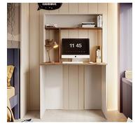 Bureau d'ordinateur | Table de Bureau | Structure Melamine 18mm | Couleur Blanc et Pin | 90cm | Modèle Pixel