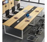 Bureau d'ordinateur, table de coiffeuse, tables de chevet, table de conférence, table de séminaire pour bureau, salle de conférence, bureau exécutif avec cadre en métal robuste. 180 x 120 x 74 cm