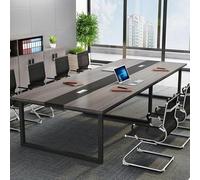 Bureau d'ordinateur, table de coiffeuse, tables de chevet, table de conférence, table de séminaire pour bureau, salle de conférence, bureau exécutif avec cadre en métal robuste. 180 x 120 x 74 cm