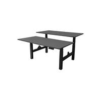 Bureau double électrique 140x80cm 2 moteur double Noir/Anthracite