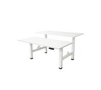 Bureau double électrique 180x80cm - 2 moteur double - Blanc