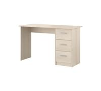 Bureau droit 3 tiroirs ESSENTIEL - Panneaux de particules - Décor Acacia clair - L 121 x P 55 x H 74 cm - PARISOT
