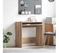 Bureau droit chêne artisanal 77,5 x 43 x 79 cm - Bois d'ingénierie, étagère intégrée