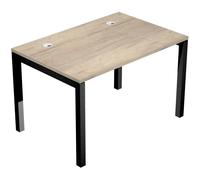 Bureau droit Eminence - L.120 x P.80 cm - Plateau Chêne canadien - Pieds Noir