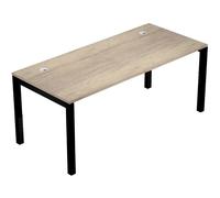 Bureau droit Eminence - L.180 x P.80 cm - Plateau Chêne canadien - Pieds Noir